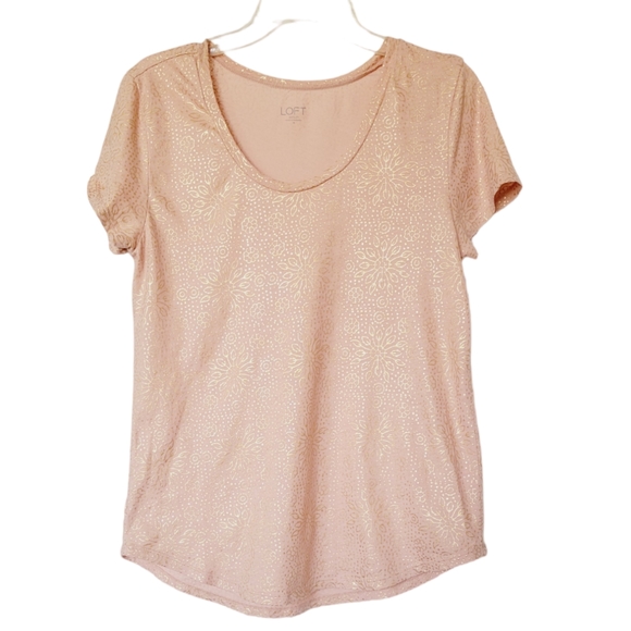 LOFT Tops - LOFT Gold Foil Print Tee